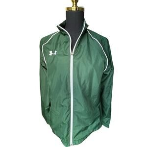 Under Armour Women’s Green Full-Zip Jacket — Size Small, Loose Fit